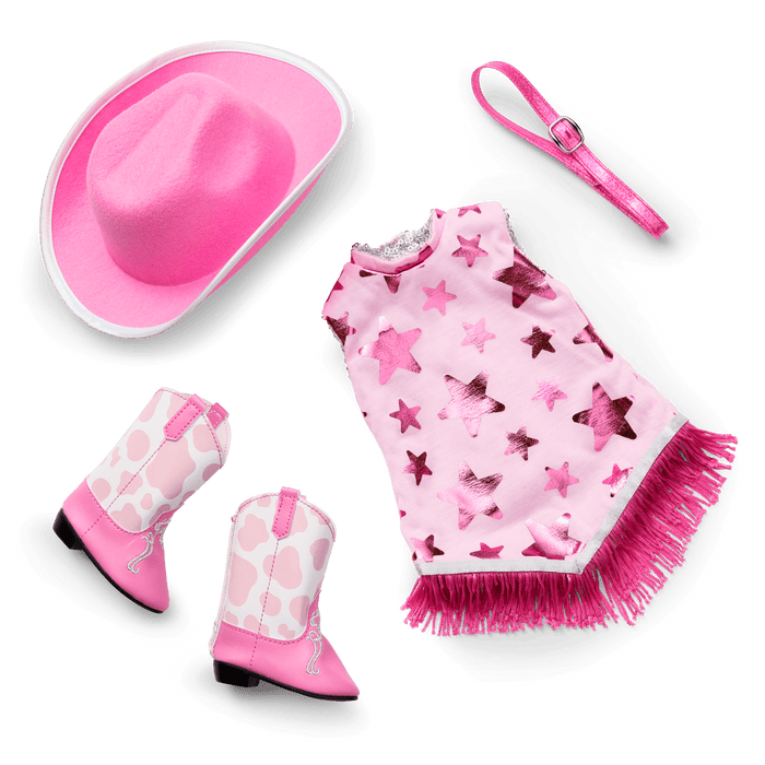 Glam Pink Cowgirl Outfit for 18-inch Dolls K5