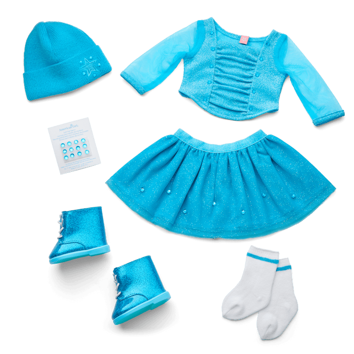 December Blue Brilliance Topaz Outfit for 18-inch Dolls I3