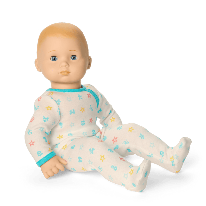 Bitty Baby® Doll #3 with blonde hair in Pastel Blue K9