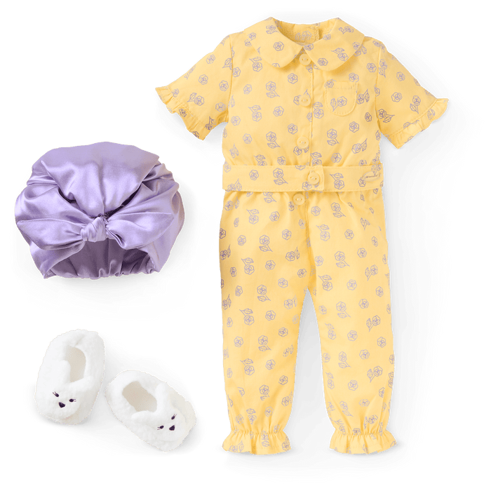 Claudie's™ Yellow Bloom Pajamas for 18-inch Dolls (Historical Characters) J3