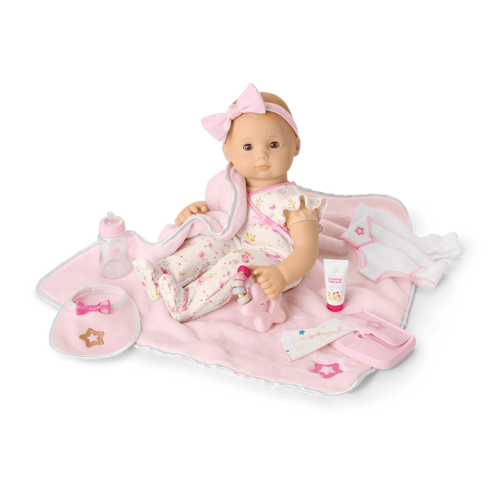 Bitty Baby® Doll #6 with red hair Care & Play Set G4