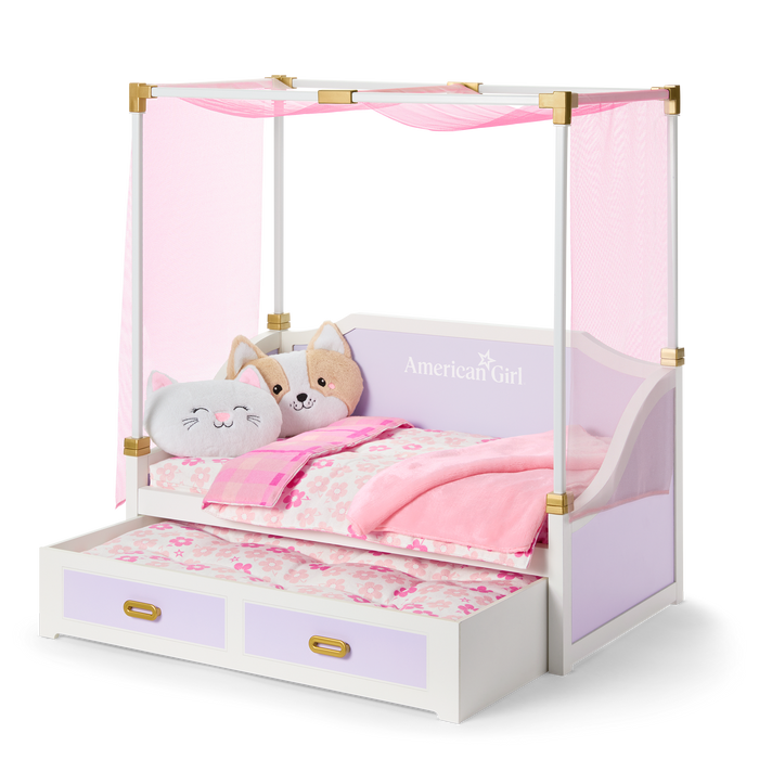 All Set for Sleepovers Canopy Bed for 18-inch Dolls J7