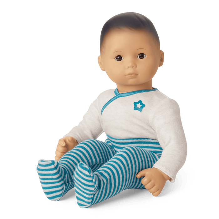 Bitty Baby® Doll #4 with black hair in Soft Blue L7