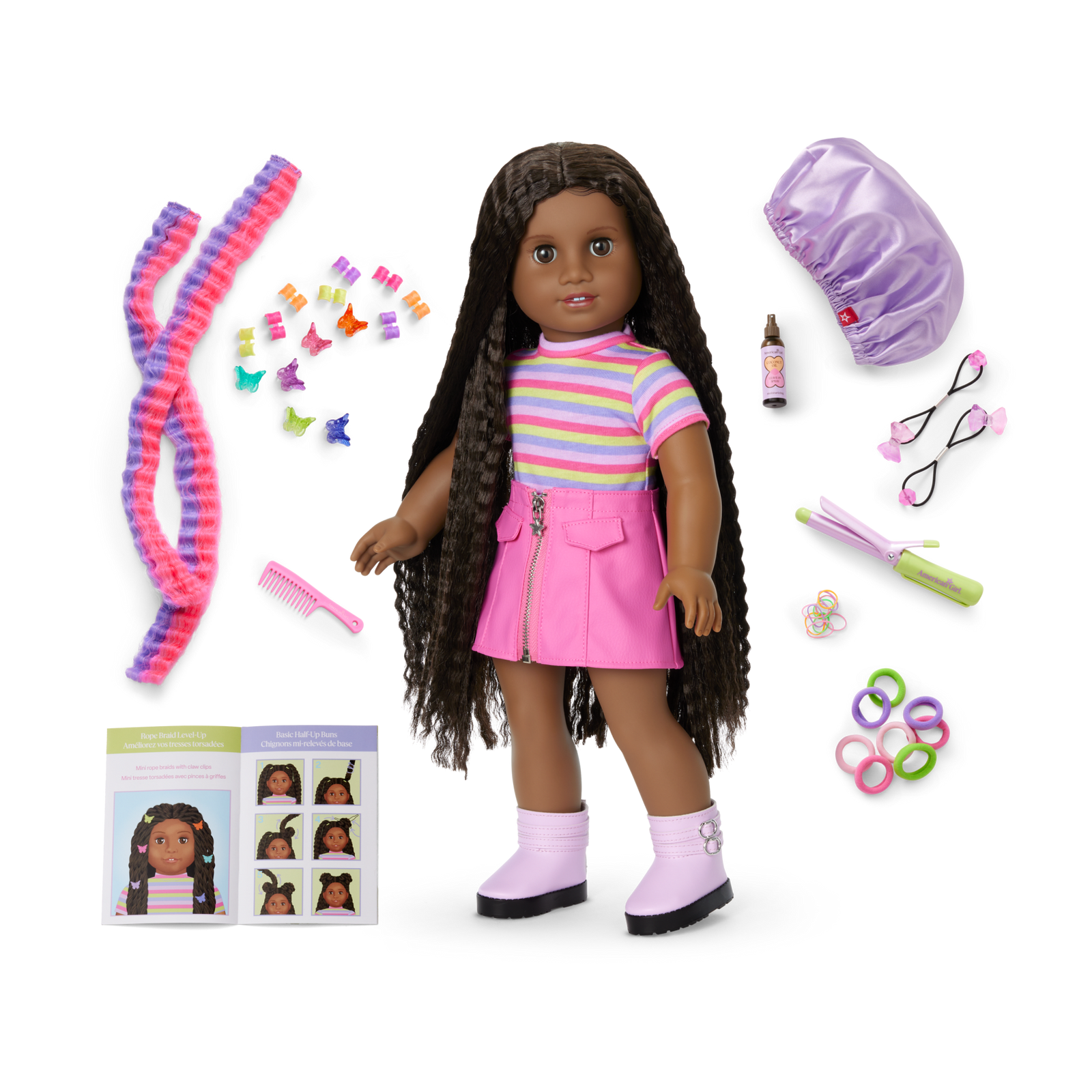 Long Hair Looks™ by Truly Me™ 18-inch Doll #135 & hair accessories G4