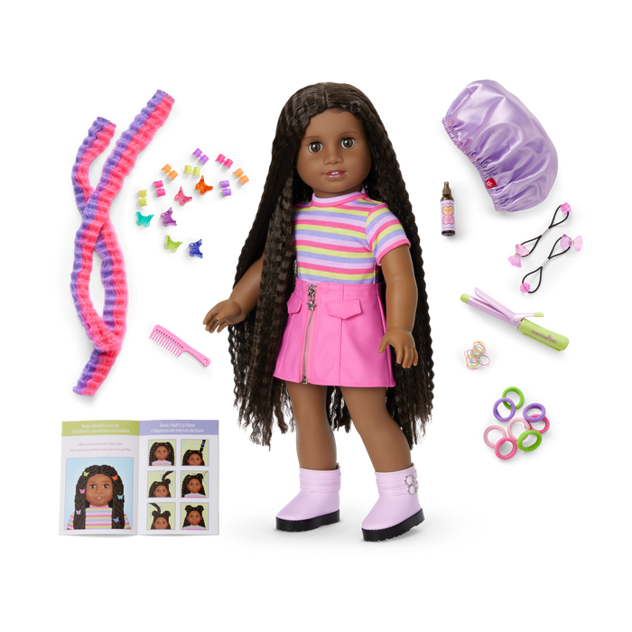 Long Hair Looks™ by Truly Me™ 18-inch Doll #135 & hair accessories G4