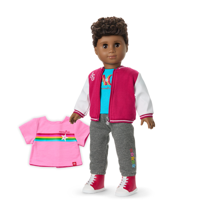 Truly Me™ 18-inch Doll #113 with curly dark-brown hair J8