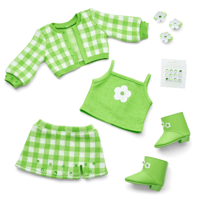 August Peridot Glow Outfit for 18-inch Dolls J4