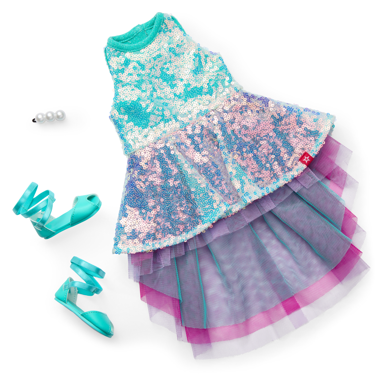 Glam Shimmering Ocean Outfit for 18-inch Dolls I2
