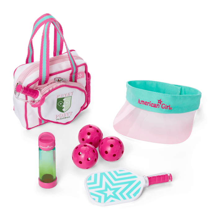 Raquel's™ Pickleball Bag & Paddle Set for 18-inch Dolls (Girl of the Year™ 2026) J2
