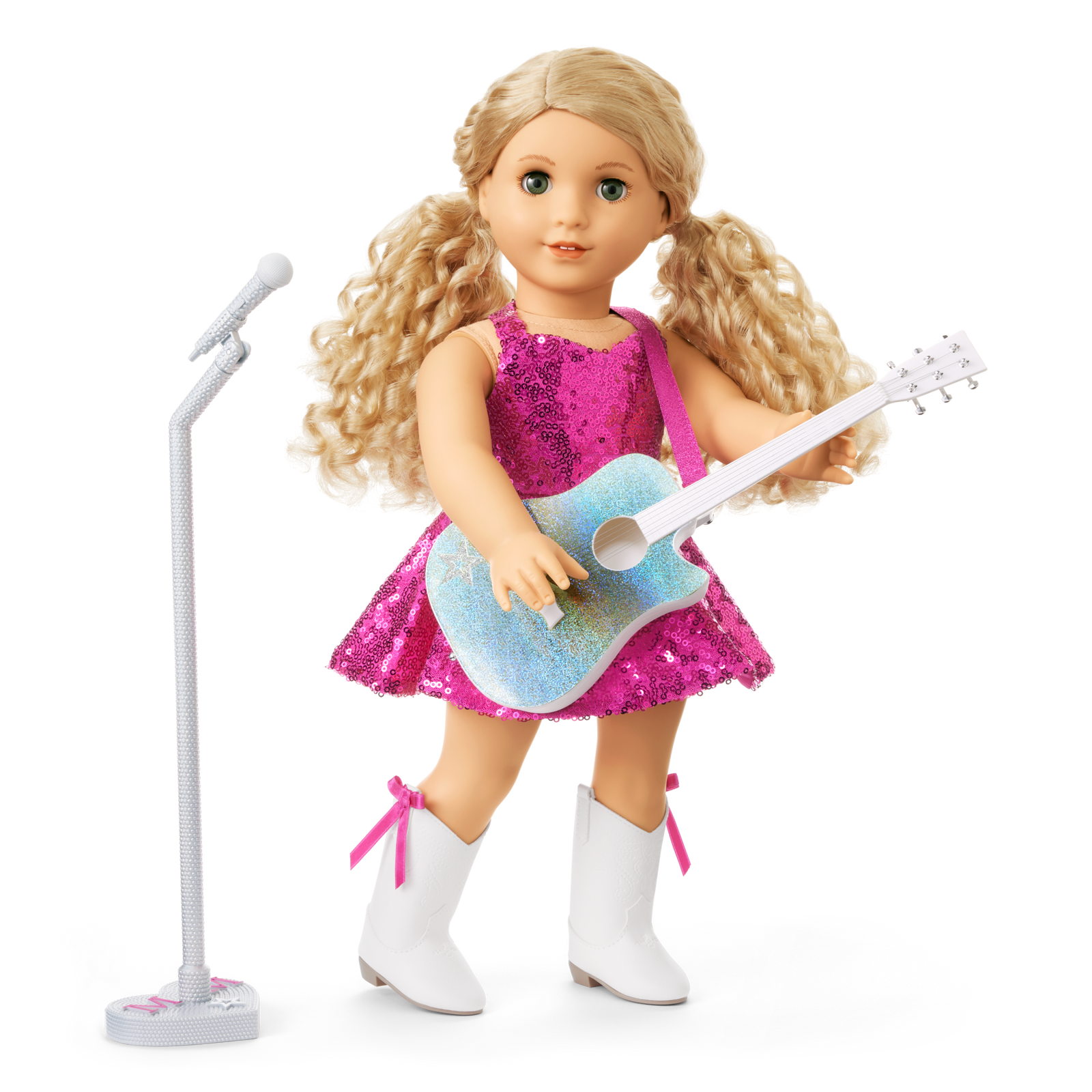 American Girl® x Megan Moroney Stage Outfit, Guitar & Mic Stand for 18-inch Dolls H8