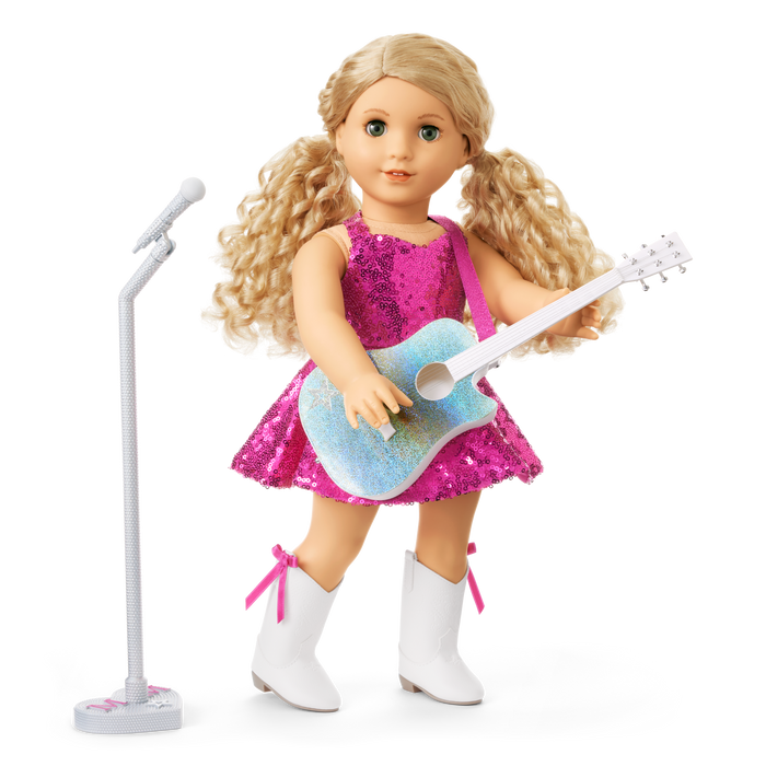 American Girl® x Megan Moroney Stage Outfit, Guitar & Mic Stand for 18-inch Dolls J3