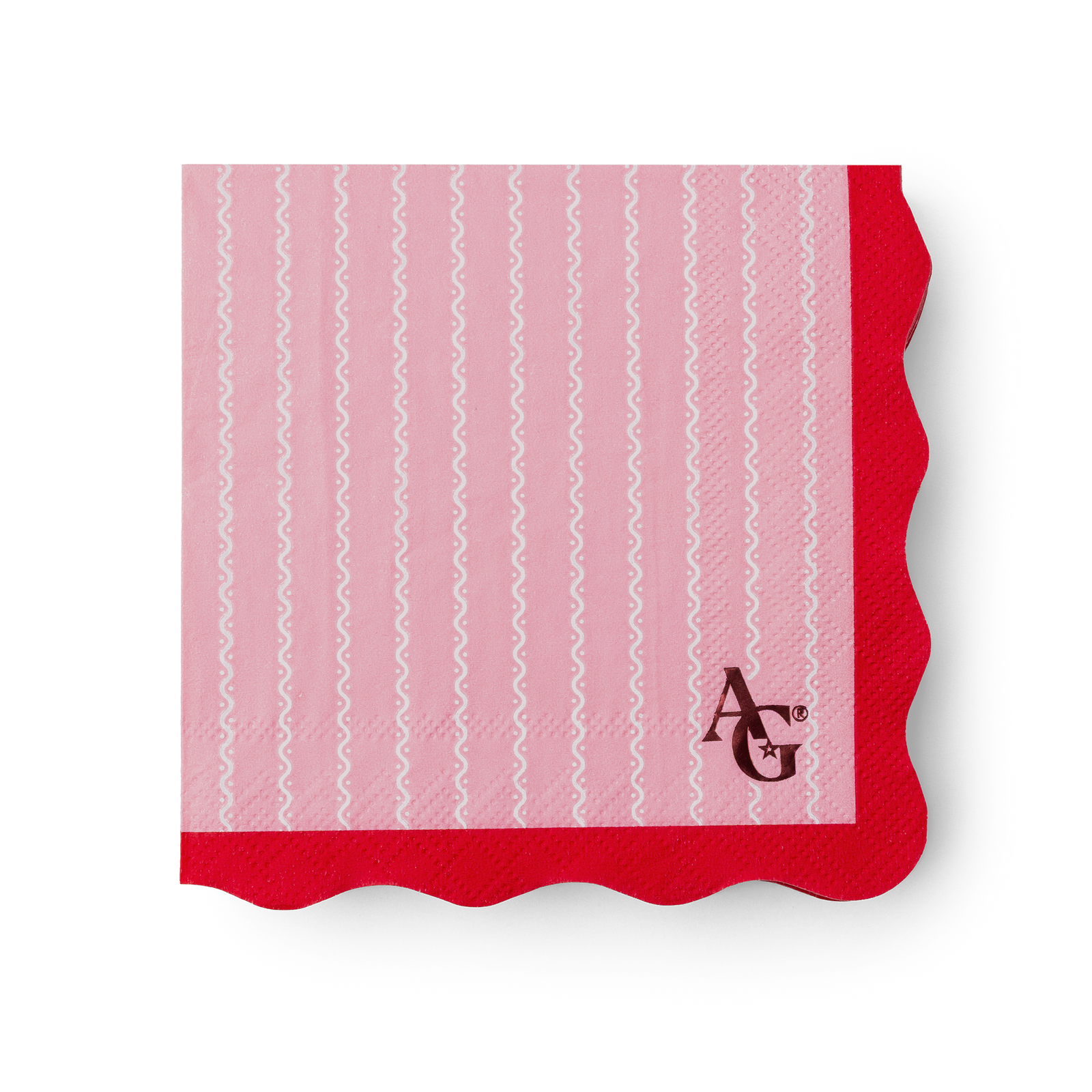 American Girl™ x Bonjour Fête Pink Pinstripe Small Napkins (Set of 20) I6