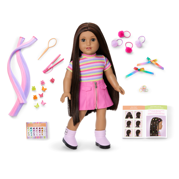 Long Hair Looks™ by Truly Me™ 18-inch Doll #134 & hair accessories K2