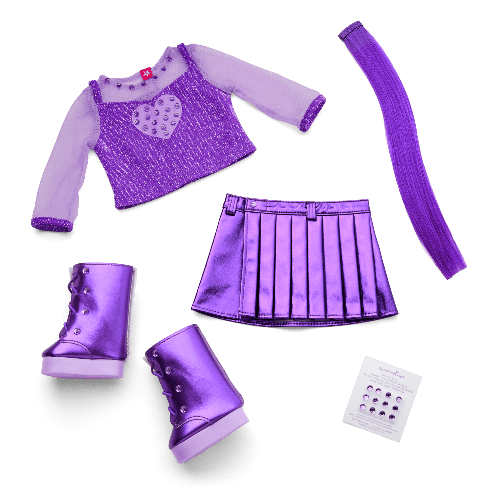 February Amethyst Bliss Outfit for 18-inch Dolls H6