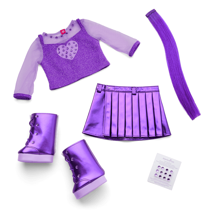 February Amethyst Bliss Outfit for 18-inch Dolls H6