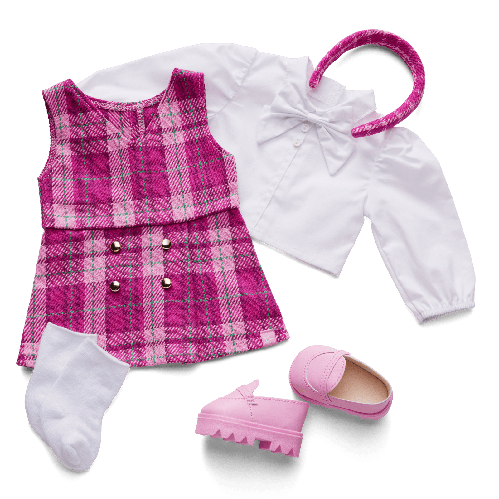 Pink & Preppy Outfit for 18-inch Dolls K8