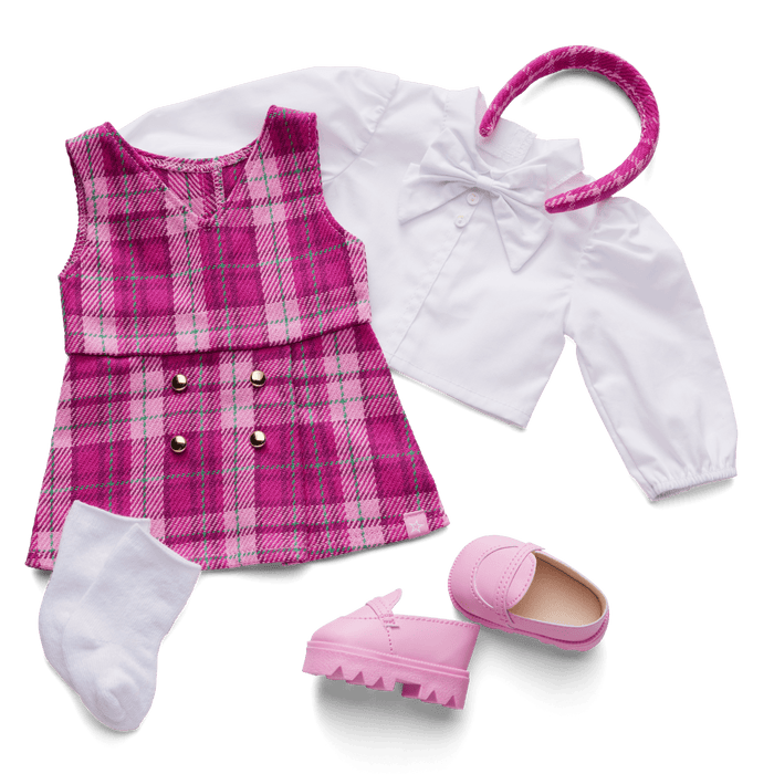 Pink & Preppy Outfit for 18-inch Dolls K8