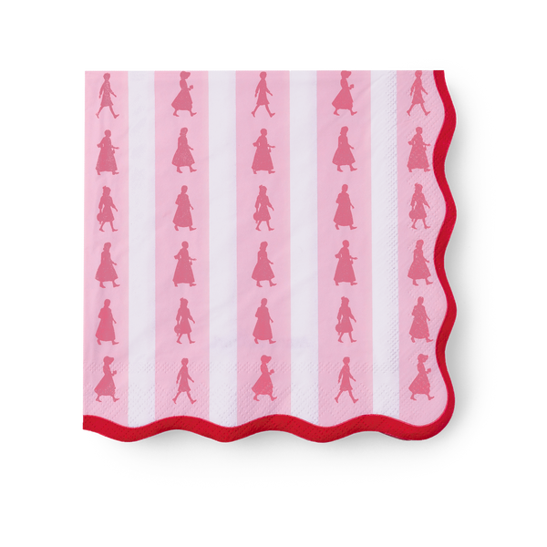 American Girl™ x Bonjour Fête Pink Stripe Large Napkins (Set of 20) I3