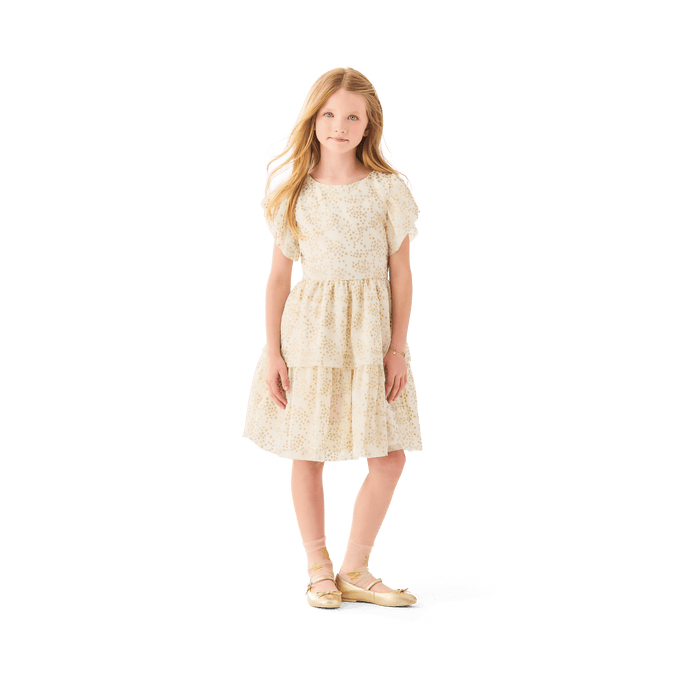 American Girl® x Janie and Jack Sparkly Cream Celebration Dress for Little Girls & Girls H4