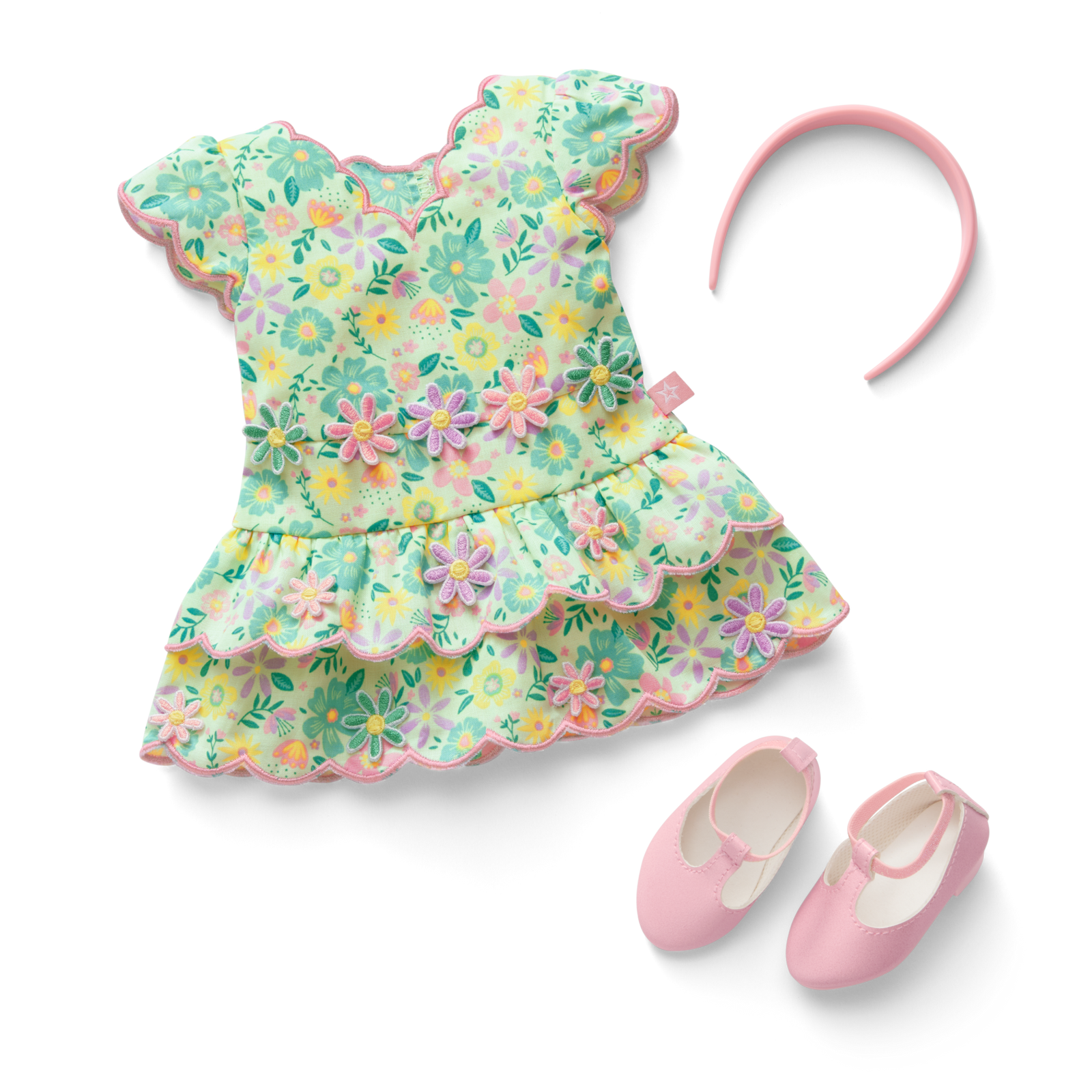 Pastel Petals Dress for 18-inch Dolls I7