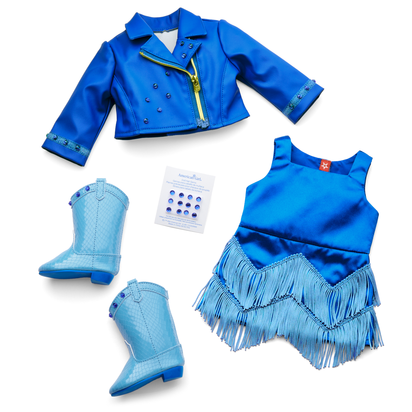 September Sapphire Sparkle Outfit for 18-inch Dolls I5