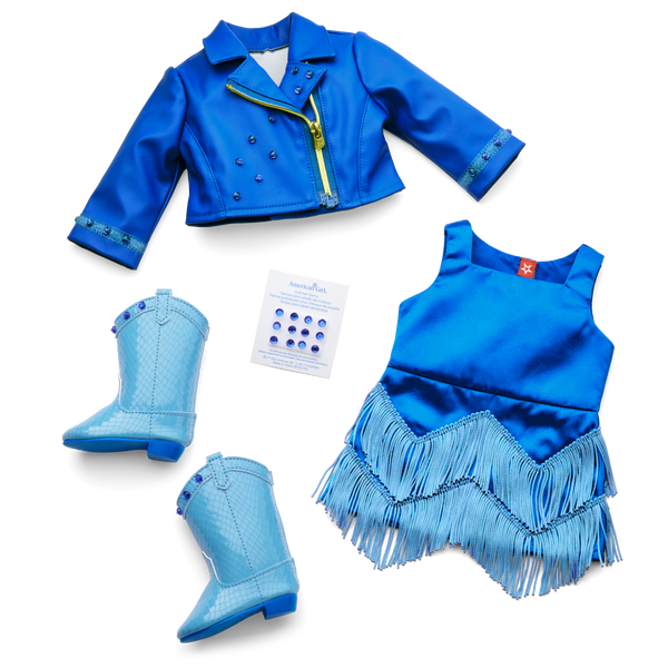 September Sapphire Sparkle Outfit for 18-inch Dolls I5