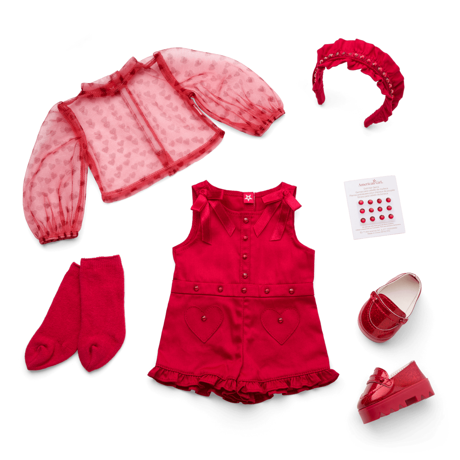 January Garnet Glam Outfit for 18-inch Dolls L3