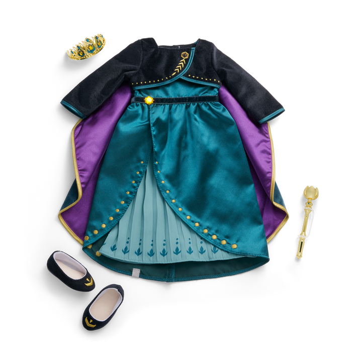 Disney Frozen Queen Anna Outfit & Accessories for 18-inch Dolls by American Girl® J4