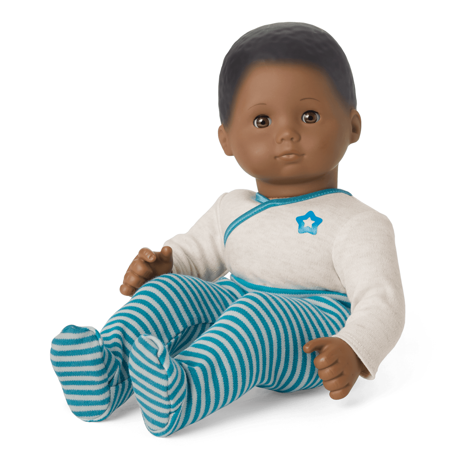 Bitty Baby® Doll #1 with black hair in Soft Blue G7