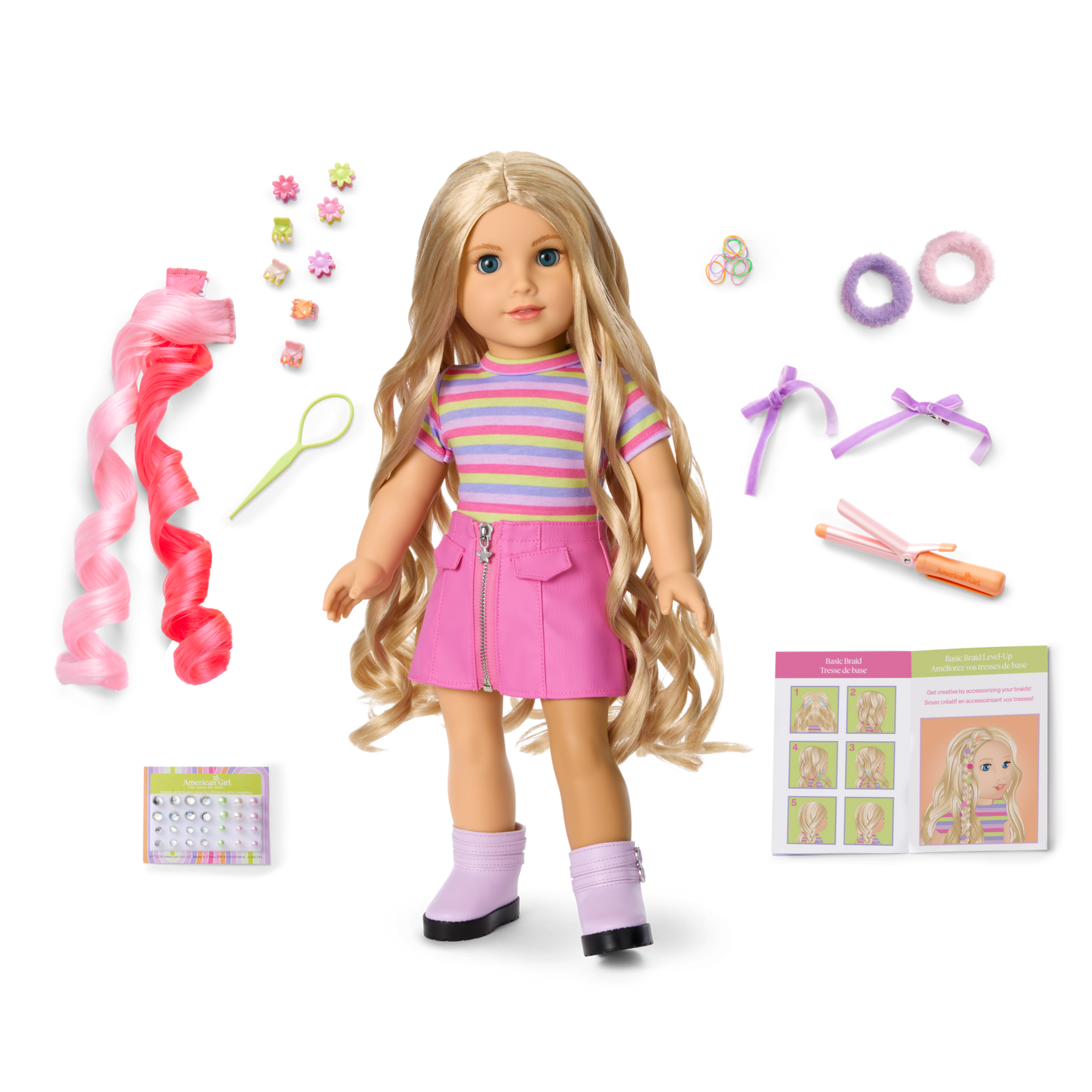 Long Hair Looks™ by Truly Me™ 18-inch Doll #133 & hair accessories G1
