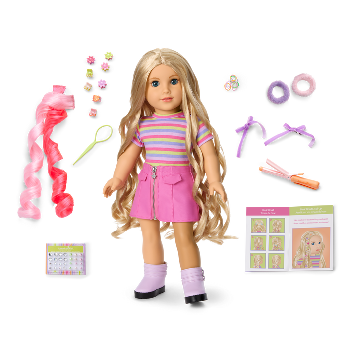 Long Hair Looks™ by Truly Me™ 18-inch Doll #133 & hair accessories G1