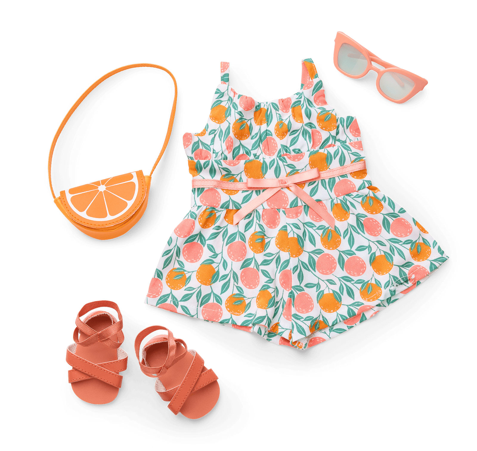Orange You Glad It's Summer Outfit for 18-inch Dolls K7