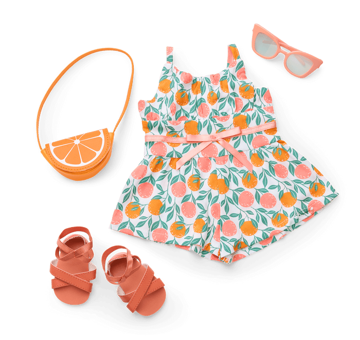 Orange You Glad It's Summer Outfit for 18-inch Dolls K7