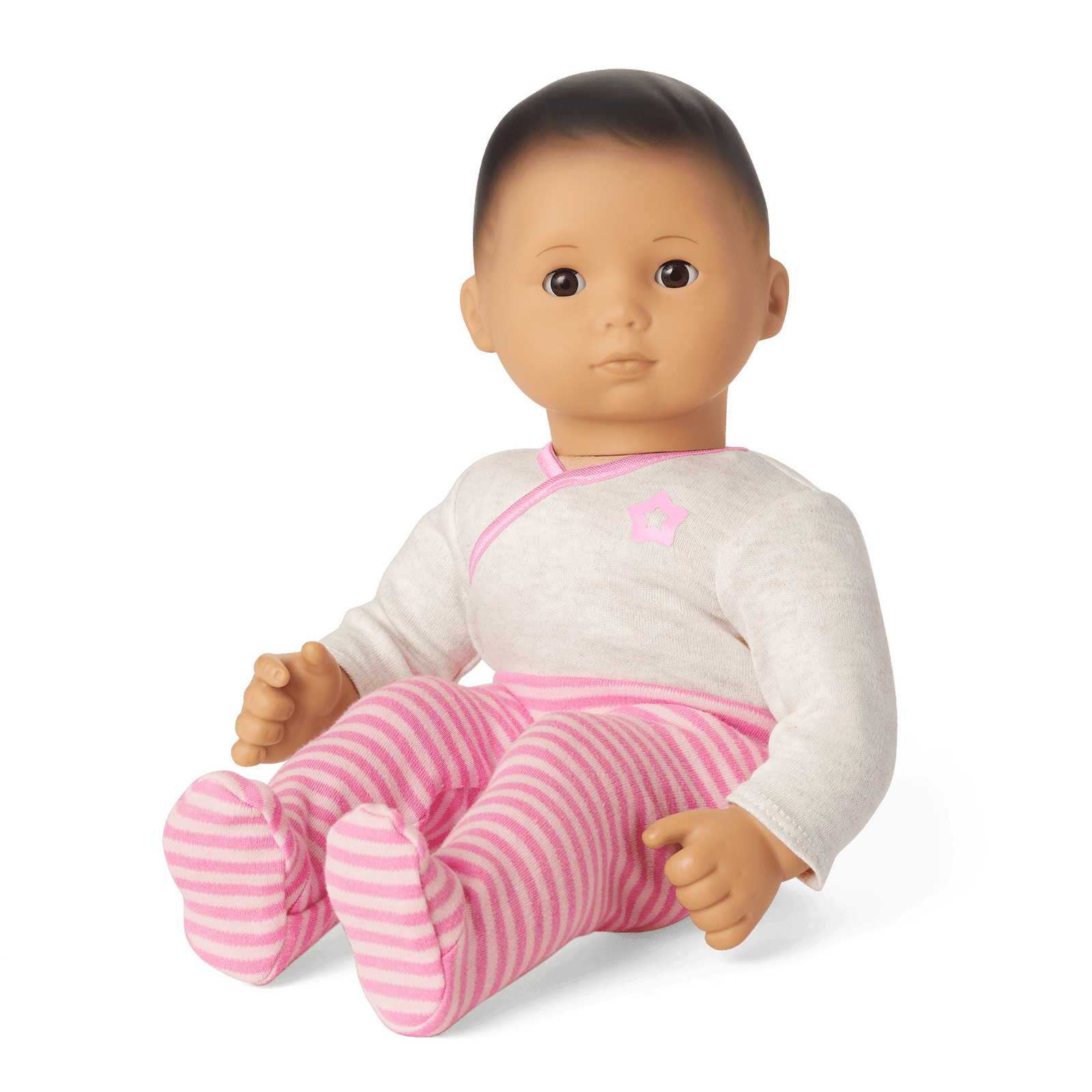 Bitty Baby® Doll #4 with black hair in Pretty Pink J5
