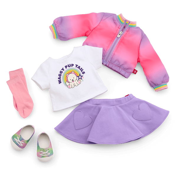 Summer’s™ Waggy Pup Tails™ Outfit for 18-inch Dolls (Girl of the Year™ 2025) J6
