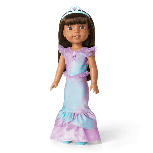 2-in-1 Sparkly Mermaid Outfit for WellieWishers™ Dolls K9