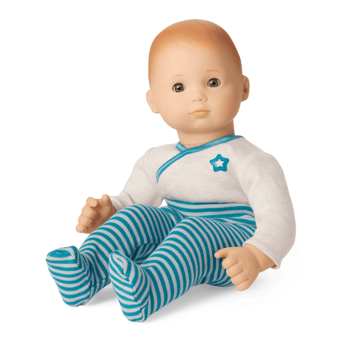 Bitty Baby® Doll #6 with red hair in Soft Blue L4