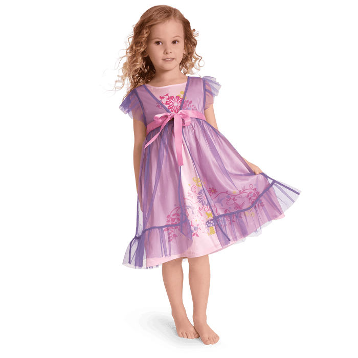 Royal Ruffles Nightie & Robe for Little Girls G8