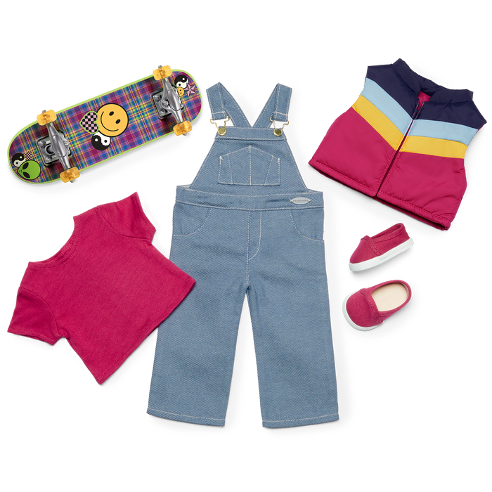 Nicki’s™ Skateboarding Outfit for 18-inch Dolls (Historical Characters) K1
