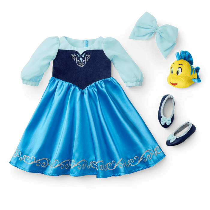 American Girl® Disney Princess Ariel Day Dress, Flounder & Accessories for 18-inch Dolls K0