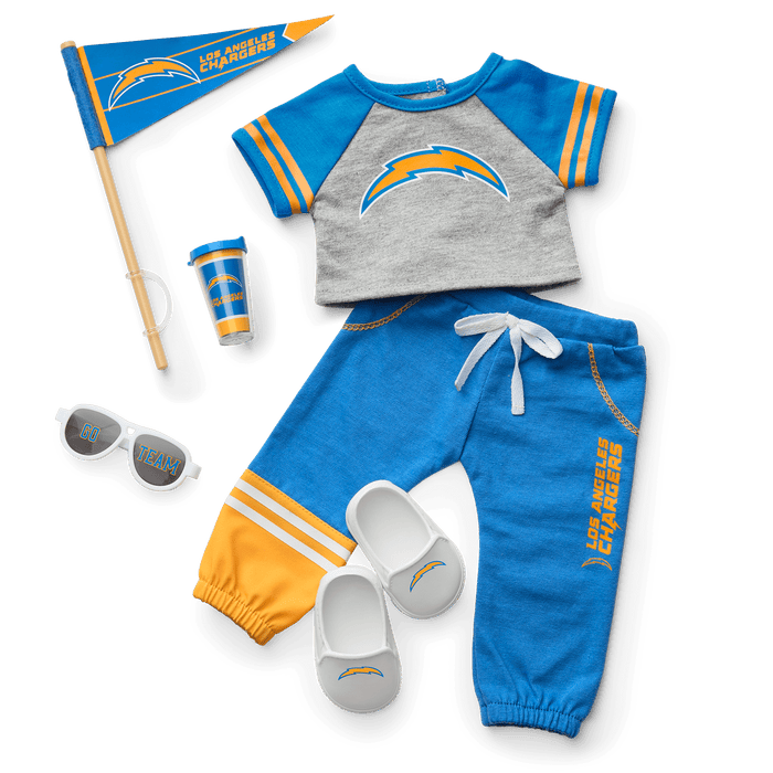 American Girl® x NFL Los Angeles Chargers Fan Outfit & Accessories for 18-inch Dolls J1
