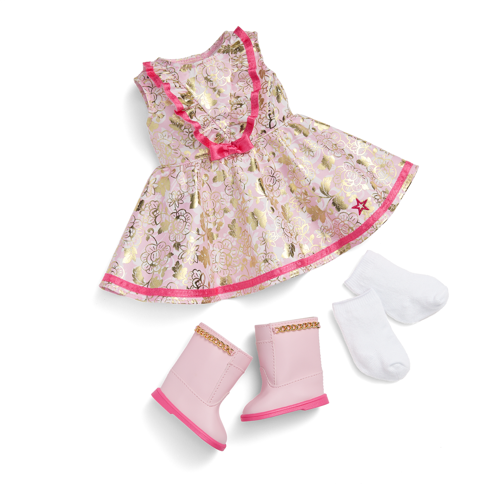 Floral Fashion Outfit for 18-inch Dolls L0