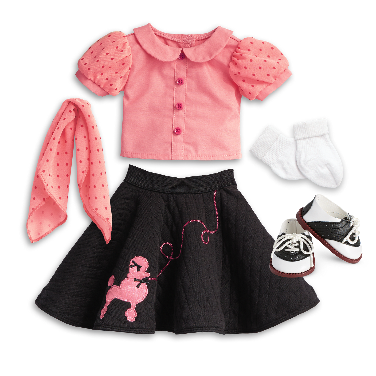 Maryellen's™ Poodle Skirt Outfit for 18-inch Dolls (Historical Characters) K6