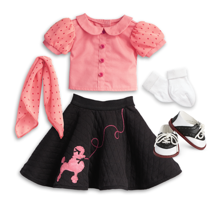 Maryellen's™ Poodle Skirt Outfit for 18-inch Dolls (Historical Characters) K6