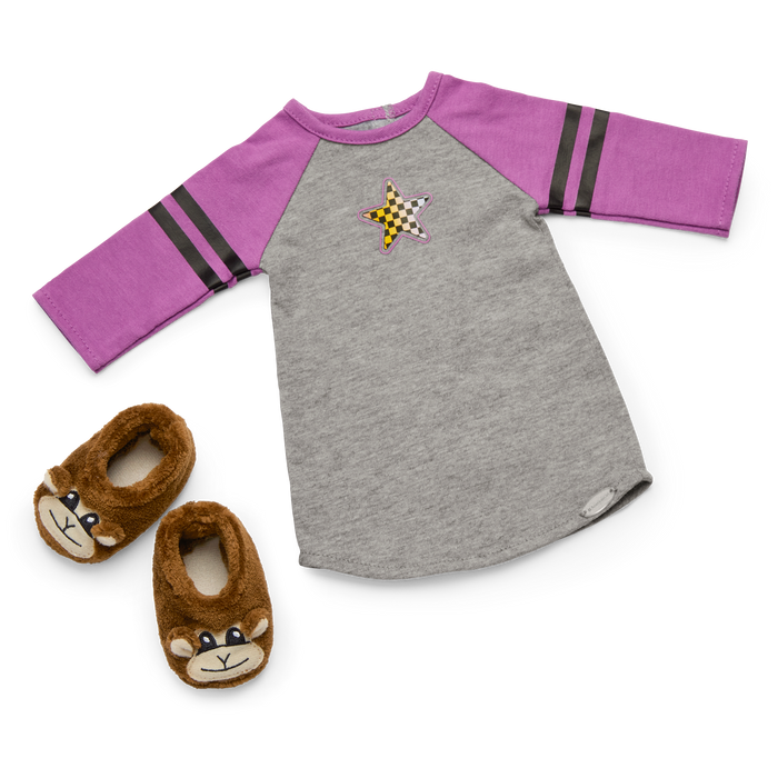 Nicki’s™ Skater Dreams Sleep Shirt for 18-inch Dolls (Historical Characters) K1
