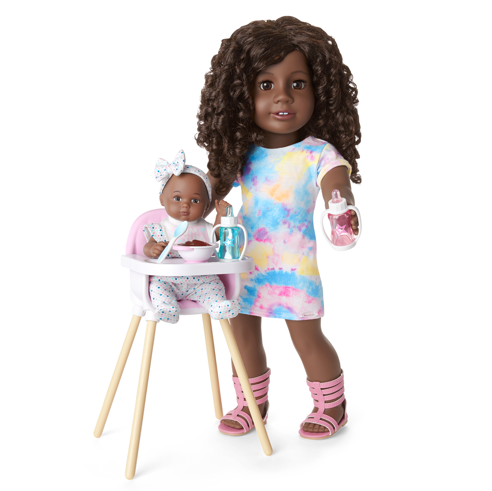 Little Bitty Baby™ Layette & High Chair Set for 7.75-inch Dolls I0