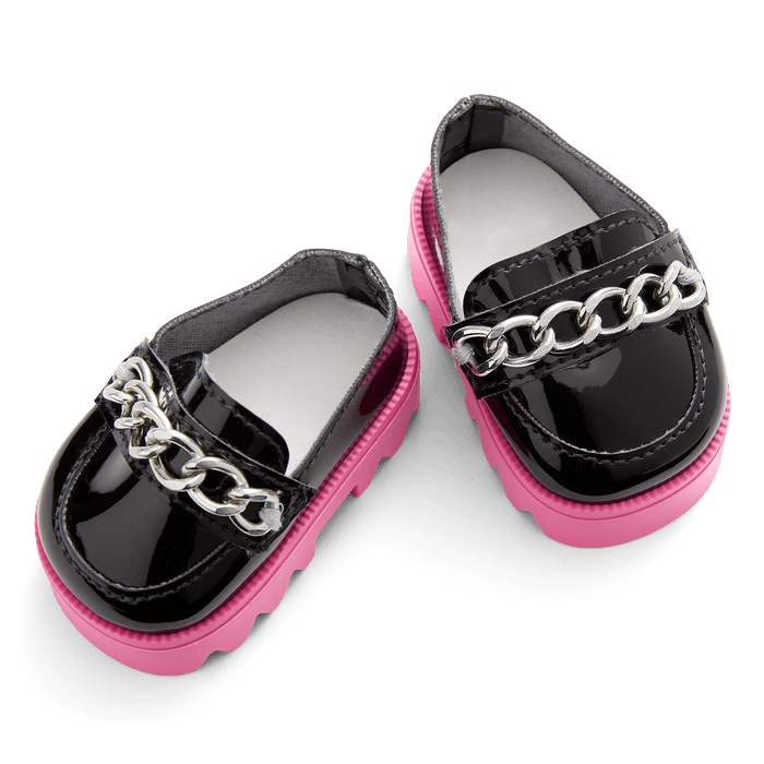 Fuchsia Flair Platform Loafers for 18-inch Dolls H1