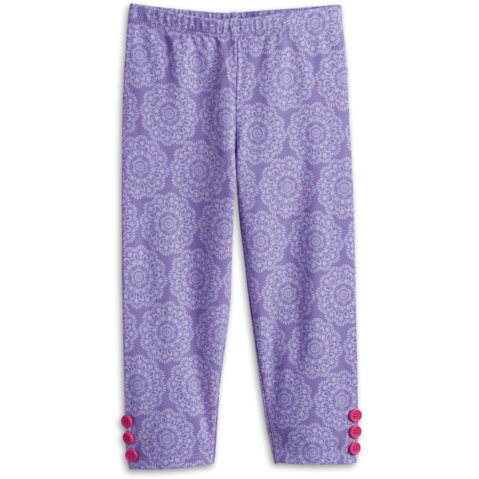 Playful Floral Leggings for Little Girls I2