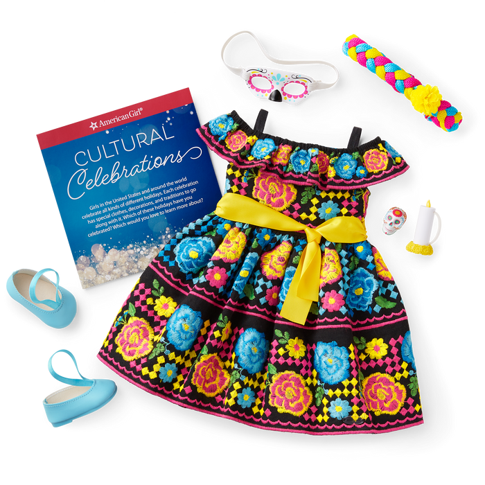 Día de Muertos Celebration Outfit for 18-inch Dolls G6