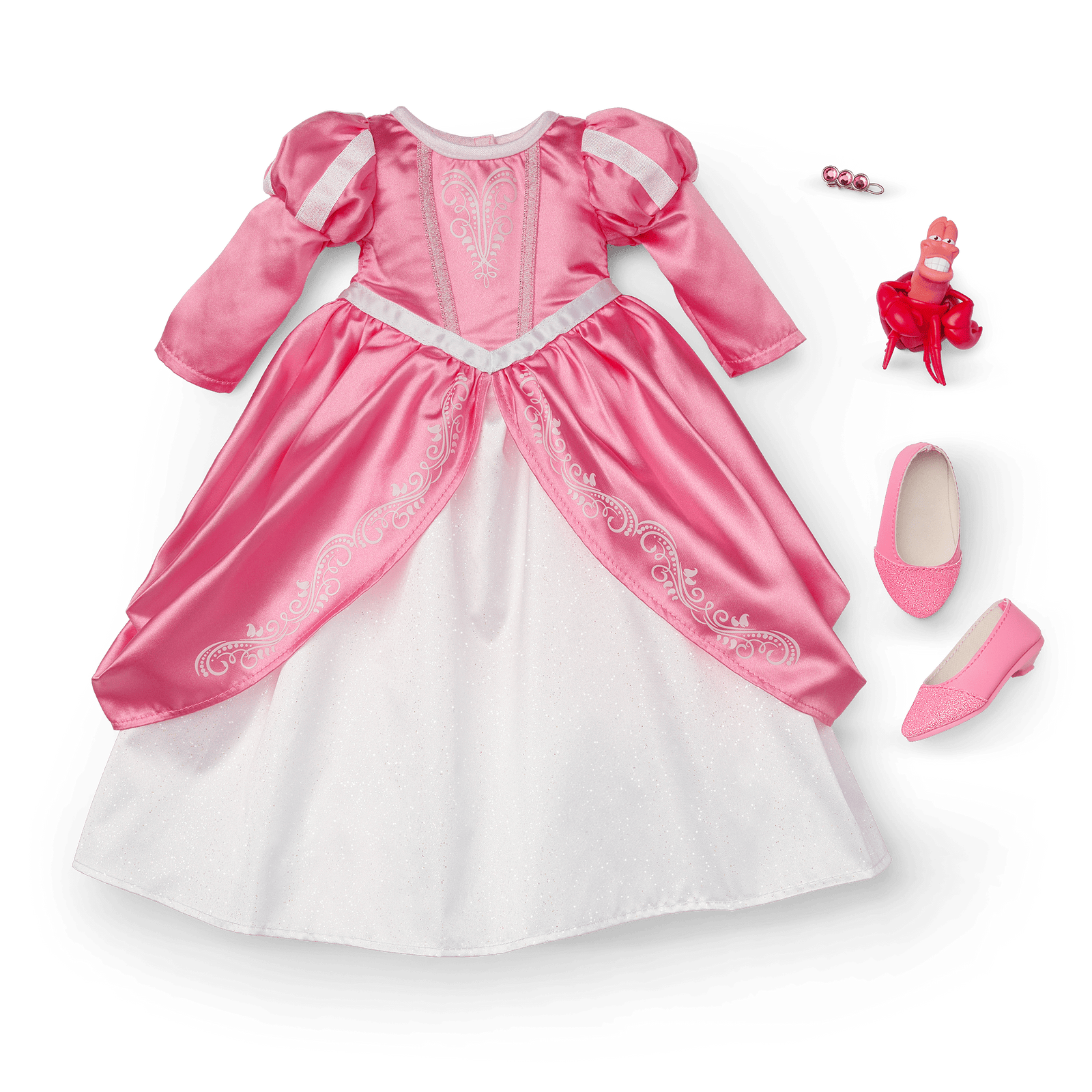 American Girl® Disney Princess Ariel Castle Ball Gown, Sebastian & Accessories for 18-inch Dolls J7